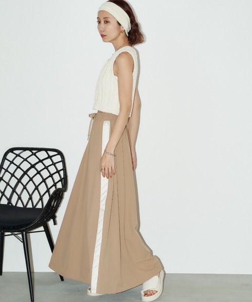 Auntie Rosa Holiday（アンティローザホリデー）の「サイドラインスカート（スカート・レディース・ブラック/ネイビー/ベージュ・マルチサイズ）」の12枚目の写真