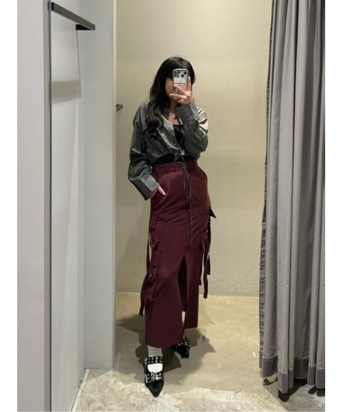 セール】FRONT ZIP CARGO SK フロント ジップ カーゴ スカート