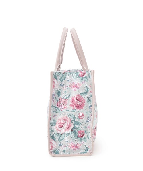 LAURA ASHLEY(ローラアシュレイ)の「ワイルド ローズ柄 トートバッグ(トートバッグ・レディース・ブルー系/ベージュ系・00)」の4枚目の写真