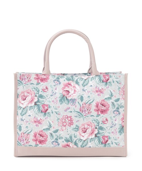 LAURA ASHLEY(ローラアシュレイ)の「ワイルド ローズ柄 トートバッグ(トートバッグ・レディース・ブルー系/ベージュ系・00)」の5枚目の写真