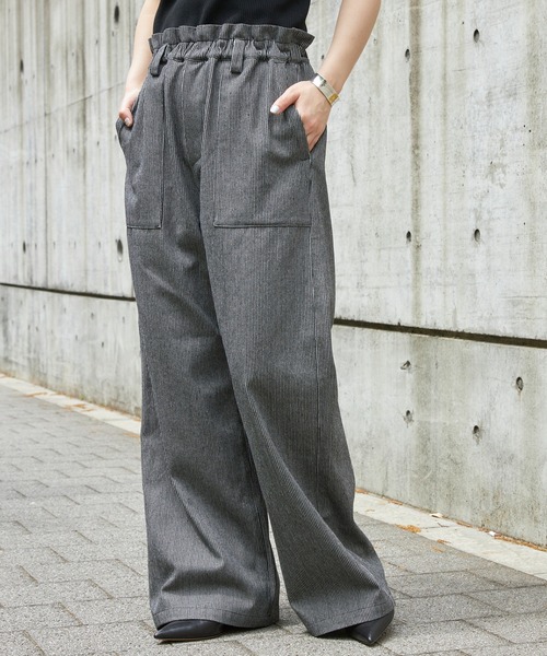 Firsthand（ファーストハンド）の「Firsthand/ファーストハンド バックオープンオールインワン / ノースリーブ / ワイドイージーパンツ（つなぎ/オールインワン・レディース・ブラック/グレー・FREE）」の17枚目の写真