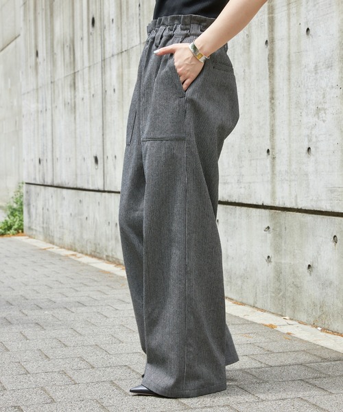 Firsthand（ファーストハンド）の「Firsthand/ファーストハンド バックオープンオールインワン / ノースリーブ / ワイドイージーパンツ（つなぎ/オールインワン・レディース・ブラック/グレー・FREE）」の18枚目の写真