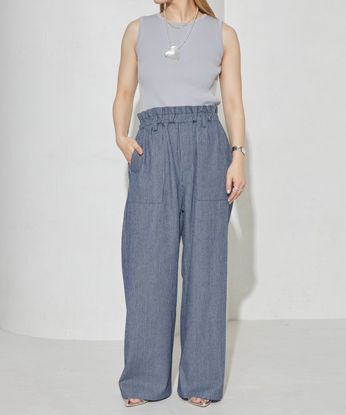 Firsthand（ファーストハンド）の「Firsthand/ファーストハンド バックオープンオールインワン / ノースリーブ / ワイドイージーパンツ（つなぎ/オールインワン・レディース・ブラック/グレー・FREE）」の21枚目の写真