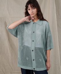 HEART JACQUARD MESH SHIRT / ハートジャガードメッシュシャツ