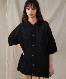 HEART JACQUARD MESH SHIRT / ハートジャガードメッシュシャツ