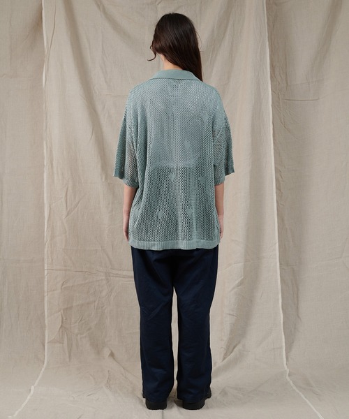 ONCILY(オンシェリー)の「HEART JACQUARD MESH SHIRT / ハートジャガードメッシュシャツ(シャツ/ブラウス・メンズ・グリーン/ブラック/ネイビー・SMALL/MEDIUM/LARGE)」の14枚目の写真