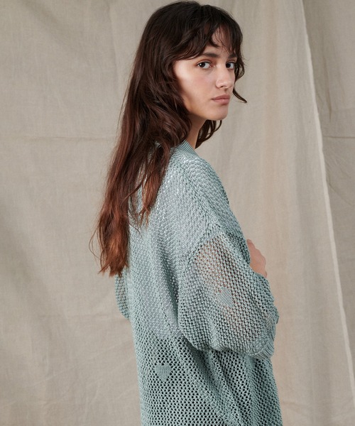 ONCILY(オンシェリー)の「HEART JACQUARD MESH SHIRT / ハートジャガードメッシュシャツ(シャツ/ブラウス・メンズ・グリーン/ブラック/ネイビー・SMALL/MEDIUM/LARGE)」の20枚目の写真