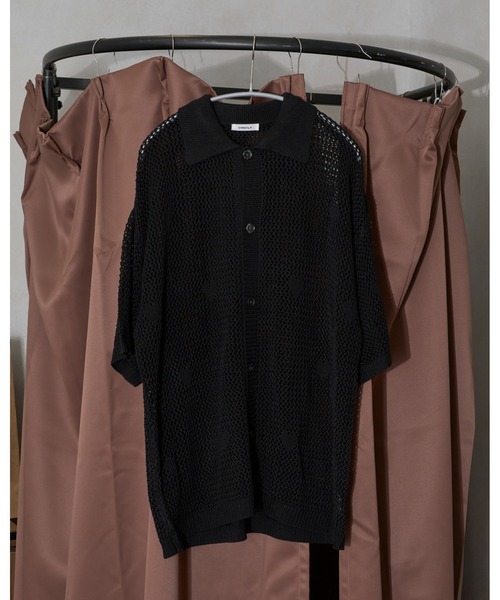 ONCILY(オンシェリー)の「HEART JACQUARD MESH SHIRT / ハートジャガードメッシュシャツ(シャツ/ブラウス・メンズ・グリーン/ブラック/ネイビー・SMALL/MEDIUM/LARGE)」の4枚目の写真