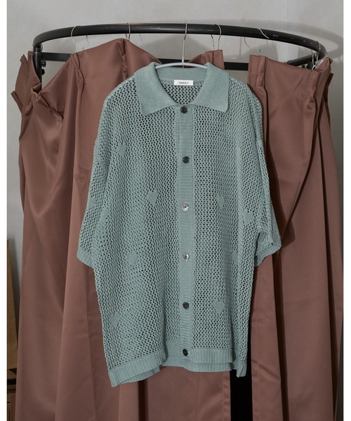 ONCILY(オンシェリー)の「HEART JACQUARD MESH SHIRT / ハートジャガードメッシュシャツ(シャツ/ブラウス・メンズ・グリーン/ブラック/ネイビー・SMALL/MEDIUM/LARGE)」の13枚目の写真