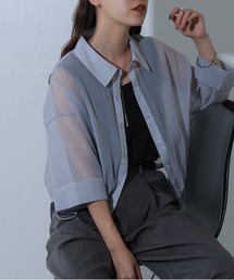 COLONY 2139 | シアー裾ドロストクロップドシャツ(シャツ/ブラウス)