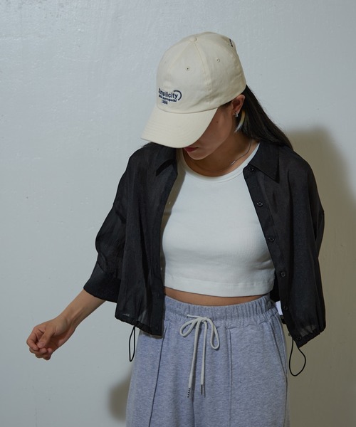 COLONY 2139(コロニートゥーワンスリーナイン)の「シアー裾ドロストクロップドシャツ(シャツ/ブラウス・レディース・サックスブルー/ブラック/グレー/オフホワイト・FREE)」の17枚目の写真