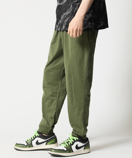 セール】速乾ドライストレッチ 無地 ラインデザインジョガーパンツ