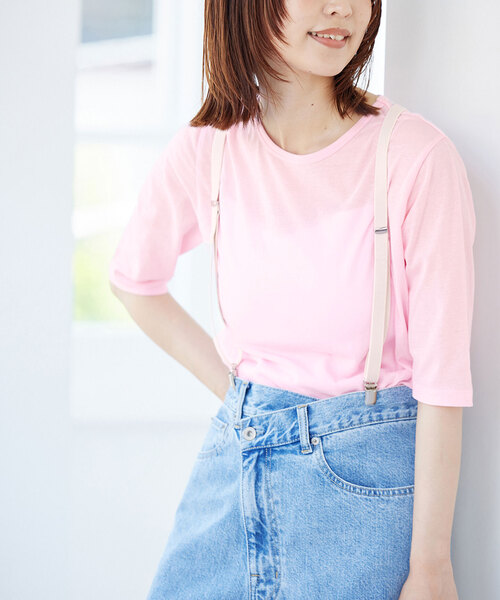 tシャツ 「追加」シアー天竺5分袖Tシャツ レディース SLOBE IENA tシャツ 「追加」シアー天竺5分袖Tシャツ レディース