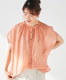 le.coeur blanc | シアーギャザー2WAYブラウス(シャツ/ブラウス)