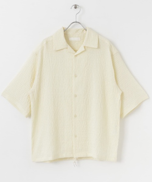 SENSE OF PLACE by URBAN RESEARCH（センスオブプレイスバイアーバンリサーチ）の「シアーレースドローコードオープンカラーシャツ（シャツ/ブラウス・メンズ・アイボリー/ネイビー/オレンジ・MEDIUM/LARGE）」の17枚目の写真