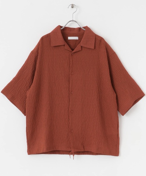 SENSE OF PLACE by URBAN RESEARCH（センスオブプレイスバイアーバンリサーチ）の「シアーレースドローコードオープンカラーシャツ（シャツ/ブラウス・メンズ・アイボリー/ネイビー/オレンジ・MEDIUM/LARGE）」の18枚目の写真