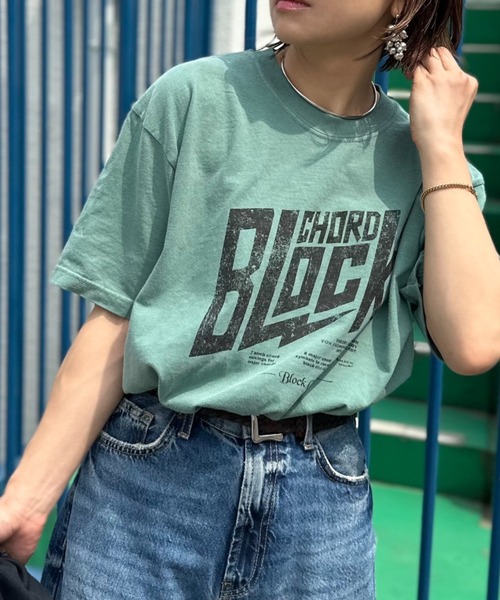 Tシャツ・カットソー Never Retro Collar T (3color) セール】COMFORT COLORS ヴィンテージ加工 BLOCK CHORD ロゴ半袖