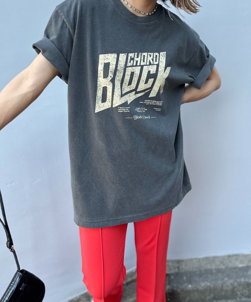 GRINDLODGE Tシャツ　comfort セール】COMFORT COLORS ヴィンテージ加工 BLOCK CHORD ロゴ半袖T