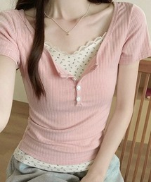 Babylclubトップス ピンク SLY | V／N CRASH 2P トップス (ニット ) |SHEL'TTER WEBSTORE