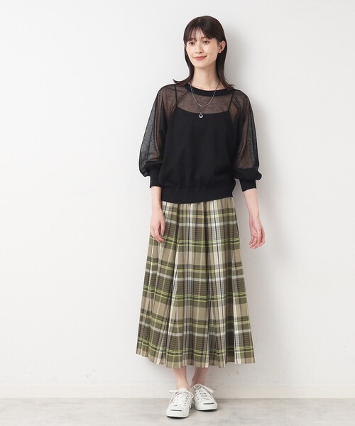 Dessin（デッサン）の「◆【洗える】シースルーニット（XS～L）（ニット/セーター・レディース・ホワイト系/チャコールグレー/ブラック・00/01/02/03）」の10枚目の写真