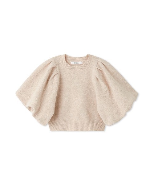 SNIDEL（スナイデル）の「デザインスリーブクロップドニットプル