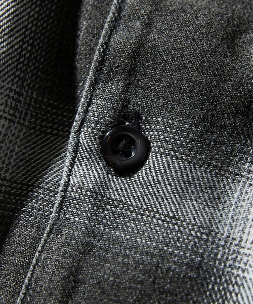 FREAK'S STORE（フリークスストア）の「FREAK’S STORE/フリークスストア TC BLEACH OMBRE OC SHIRT S/S オープンカラー オンブレチェック シャツ/ショートスリーブ/リラックスフィット/ブリーチ加工（シャツ/ブラウス・メンズ・グリーン/ホワイト/ブルー/ブラック・LARGE/MEDIUM）」の8枚目の写真