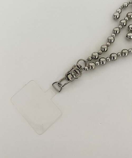 prose verse(プロズヴェール)の「ビーズリボンスマホストラップ(ブローチ/コサージュ・レディース・シルバー/オフホワイト・フリ-)」の10枚目の写真