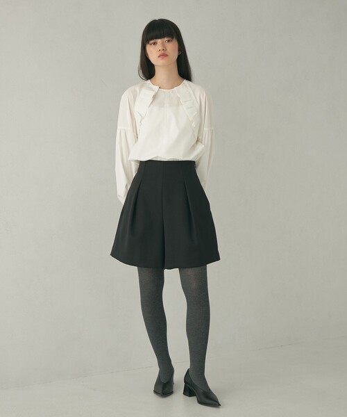 EMMEL REFINES ブラック ハイウエスト ワイドレッグパンツ セール】＜EMMEL REFINES＞EM T/OX×OG ワイドパンツ（その他