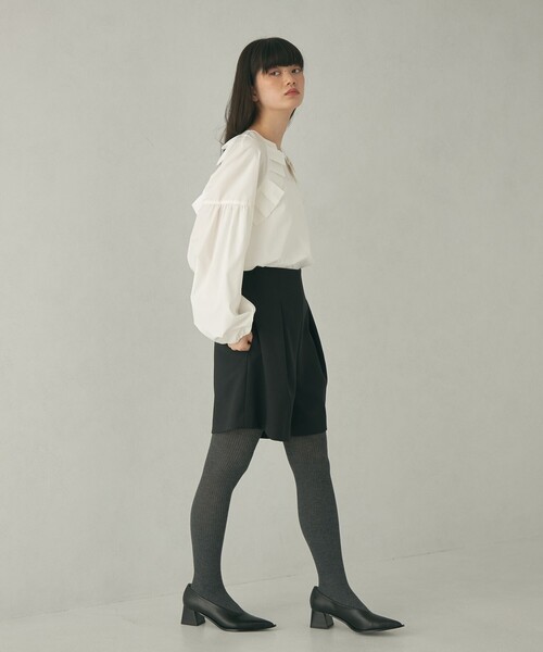 EMMEL REFINES エメルリファインズ ブラック ハイウエスト パンツ EMMEL REFINES（エメルリファインズ）の「＜EMMEL REFINES＞EM