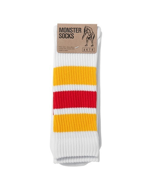 AKTR（アクター）の「AKTR MONSTER SOCKS（アクター モンスター ソックス）（ソックス/靴下・メンズ・イエロー/ブルー・FREE）」の4枚目の写真