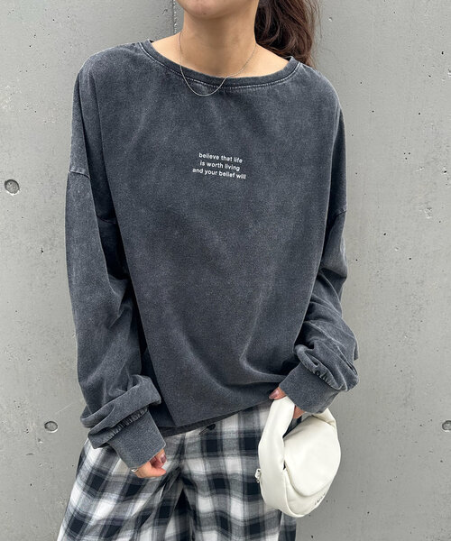mline（エムライン）の「[mline]ヴィンテージフォトロンT（Tシャツ/カットソー・レディース・ブラック系その他/ブラック/ホワイト/ホワイト系その他・FREE）」の3枚目の写真