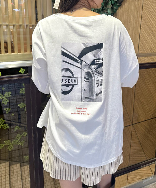 mline（エムライン）の「[mline]ヴィンテージフォトロンT（Tシャツ/カットソー・レディース・ブラック系その他/ブラック/ホワイト/ホワイト系その他・FREE）」の6枚目の写真