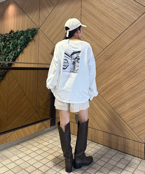 mline（エムライン）の「[mline]ヴィンテージフォトロンT（Tシャツ/カットソー・レディース・ブラック系その他/ブラック/ホワイト/ホワイト系その他・FREE）」の7枚目の写真