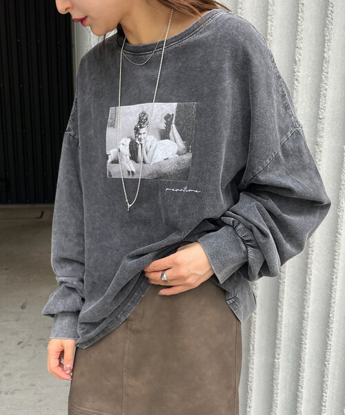 mline（エムライン）の「[mline]ヴィンテージフォトロンT（Tシャツ/カットソー・レディース・ブラック系その他/ブラック/ホワイト/ホワイト系その他・FREE）」の22枚目の写真