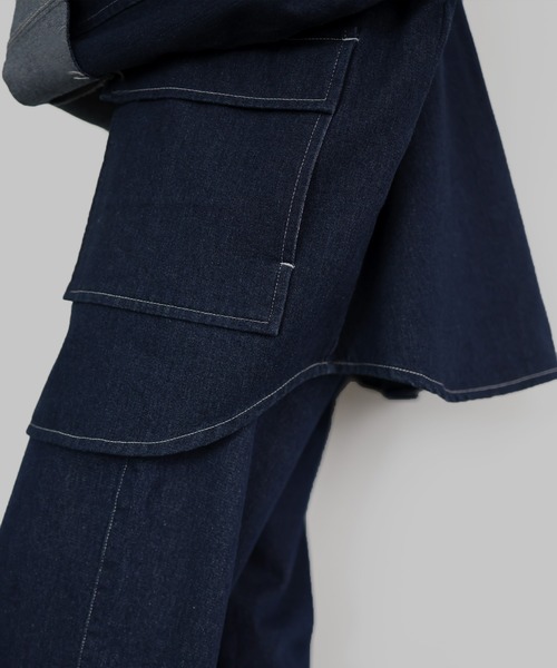 hellam（へラム）の「ロールアップデニムジャケット（デニムジャケット・レディース・ブラック/インディゴブルー・FREE）」の20枚目の写真