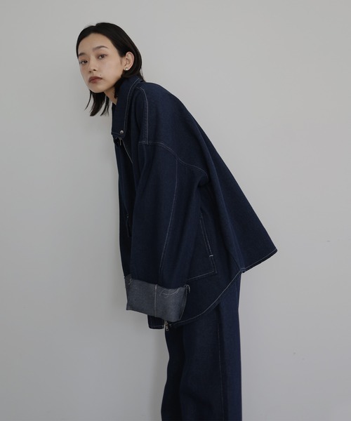 hellam（へラム）の「ロールアップデニムジャケット（デニムジャケット・レディース・ブラック/インディゴブルー・FREE）」の19枚目の写真