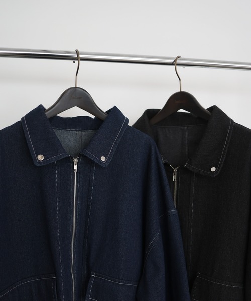 hellam（へラム）の「ロールアップデニムジャケット（デニムジャケット・レディース・ブラック/インディゴブルー・FREE）」の14枚目の写真