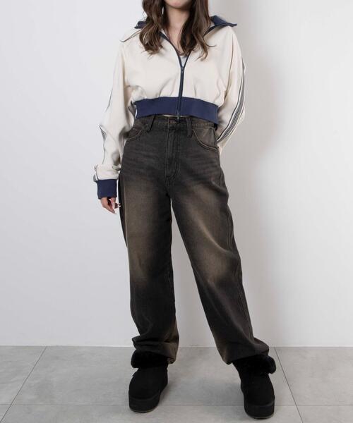 WEGO（ウィゴー）の「WEGO/折り返し厚底フェイクムートンブーツ（ブーツ・レディース・ベージュ/ブラック・MEDIUM/LARGE）」の16枚目の写真