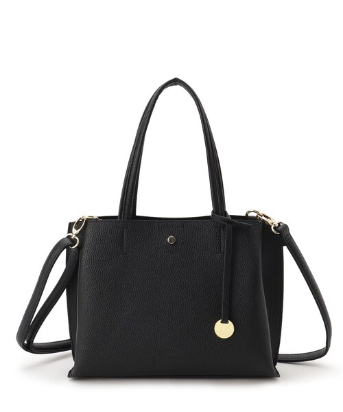 SHOO・LA・RUE(シューラルー)の「◆【軽量/2WAY】デイリーにも通勤にも ふわっと軽いトートバッグ(トートバッグ・レディース・ブラック/ワインレッド/グレー/ベージュ系4・00)」の2枚目の写真