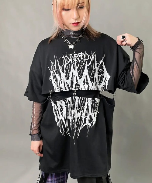 DARRDY（ダーディー）の「【DARRDY/ダーディー】肋骨デザイン長袖シアーカットソー（Tシャツ/カットソー・レディース・ブラック/アイボリー・ONESIZE）」の19枚目の写真