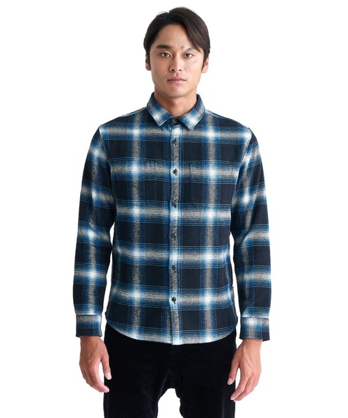 Quiksilver（クイックシルバー）の「DNA FLANNEL/クイックシルバーネルシャツ（シャツ/ブラウス・メンズ・ベージュ/ブラック・X-LARGE/LARGE/MEDIUM/SMALL）」の2枚目の写真