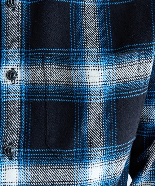 Quiksilver（クイックシルバー）の「DNA FLANNEL/クイックシルバーネルシャツ（シャツ/ブラウス・メンズ・ベージュ/ブラック・X-LARGE/LARGE/MEDIUM/SMALL）」の4枚目の写真