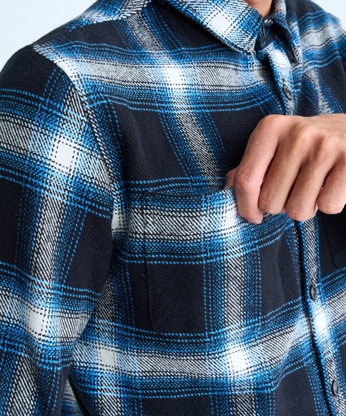 Quiksilver（クイックシルバー）の「DNA FLANNEL/クイックシルバーネルシャツ（シャツ/ブラウス・メンズ・ベージュ/ブラック・X-LARGE/LARGE/MEDIUM/SMALL）」の5枚目の写真