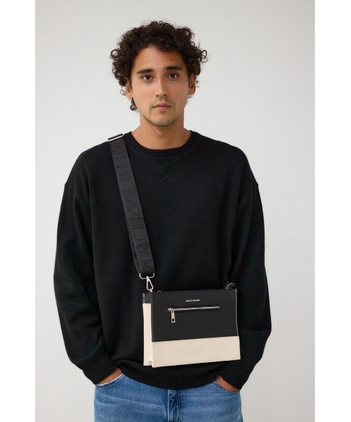 AZUL by moussy（アズールバイマウジー）の「スクエアクラッチバッグ（クラッチバッグ・メンズ・ブラック/オフホワイト・FREE）」の12枚目の写真