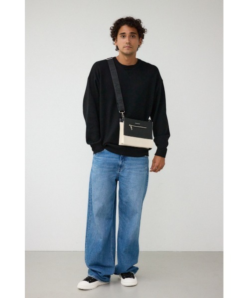 AZUL by moussy（アズールバイマウジー）の「スクエアクラッチバッグ（クラッチバッグ・メンズ・ブラック/オフホワイト・FREE）」の13枚目の写真