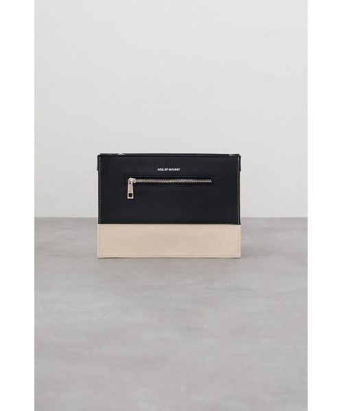 AZUL by moussy（アズールバイマウジー）の「スクエアクラッチバッグ（クラッチバッグ・メンズ・ブラック/オフホワイト・FREE）」の14枚目の写真