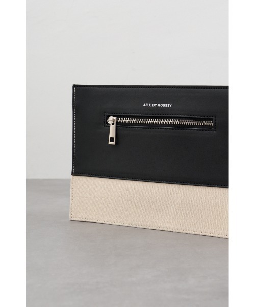 AZUL by moussy（アズールバイマウジー）の「スクエアクラッチバッグ（クラッチバッグ・メンズ・ブラック/オフホワイト・FREE）」の18枚目の写真