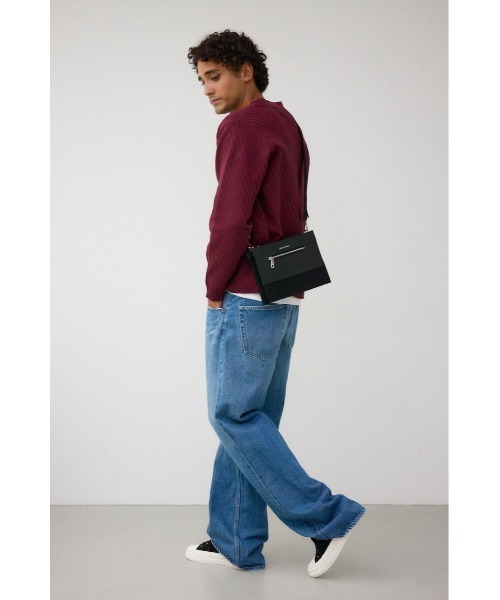 AZUL by moussy（アズールバイマウジー）の「スクエアクラッチバッグ（クラッチバッグ・メンズ・ブラック/オフホワイト・FREE）」の5枚目の写真