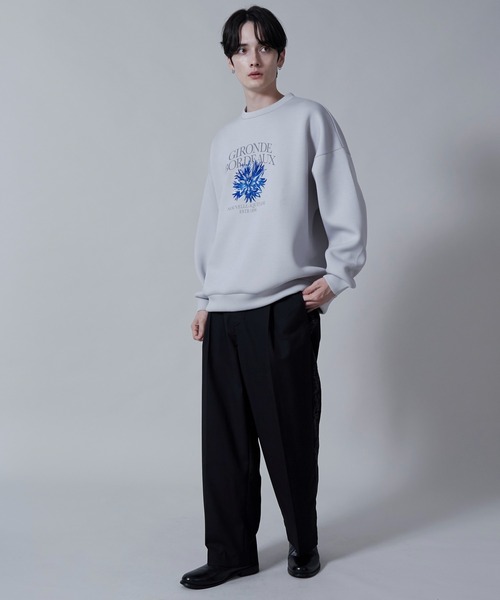 BROWNY（ブラウニー）の「BROWNY/KEEPWARM グラフィックプルオーバー（スウェット・メンズ・チャコール/ライトグレー・MEDIUM/LARGE）」の3枚目の写真