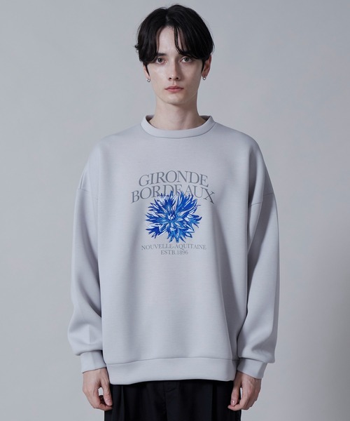 BROWNY（ブラウニー）の「BROWNY/KEEPWARM グラフィックプルオーバー（スウェット・メンズ・チャコール/ライトグレー・MEDIUM/LARGE）」の5枚目の写真